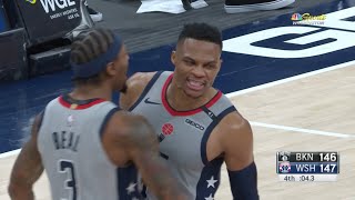 Russell Westbrook and Bradley Beal Score 6 PTS In 7 Seconds To Lead WILD Comeback vs Nets [upl. by Cummings]