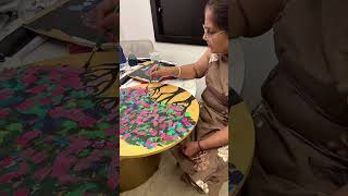 Best Fabric Painting Classes in Delhi fabricpainting oilpainting fyp artgallery drawing art [upl. by Nesila]