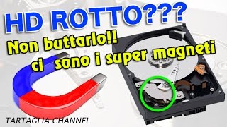 Hard disk rotto NON BUTTARLO hai visto cosa cè dentro i super magneti al neodimio [upl. by Llekcm]