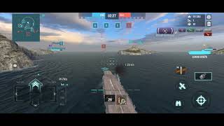 World of Warship Blitz Asia Server France 6th tier aircraft carrier Bérne vs Erich Liebenhardt [upl. by Ancel]