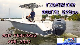 2021 TIDEWATER BOATS 220CC ADVENTURERNEW FEATURES FOR 2021 JIMS MARINE GALENA MD  YAMAHA 4 STROKE [upl. by Giverin]