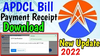 How To Download APDCL Bill Payment Receipt  New Update  APDCL Bill Pay Receipt Download Online [upl. by Ramona]