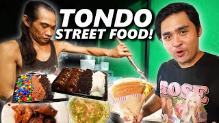 TONDOs Craziest Street Food at NIGHT Tumbong Donuts at Smoking BALLS [upl. by Yllier315]