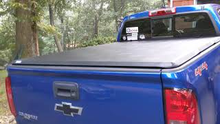 Chevy Colorado Tonno Pro hard trifold tonneau cover review [upl. by Yblocaj]