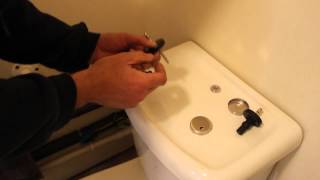 D Shape Toilet Seat How to attach top fittings [upl. by Naillig]