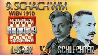 Carl Schlechter Vs Emanuel Lasker 🏆 9 Schach WM Berlin 1910 🏆 B33 Sizilianisch  chess 619 [upl. by Jonina528]