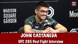 John Castaneda talks decision win over Kyung Ho Kang at UFC 295 [upl. by Dilan]