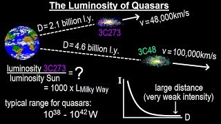 Astronomy  Ch 27 Quasars 5 of 14 The Liminosity of Quasars [upl. by Griz]