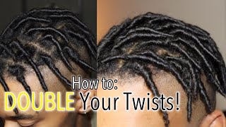 How To Divide Your Twists  Separating Comb Twists  Mens Twists Stlye [upl. by Loftis]