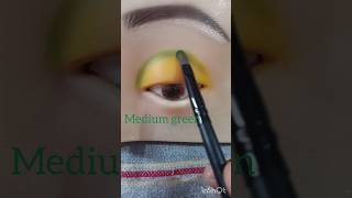 Easy yellow eyemakeup tutorial shorts youtubeshorts eyemakeup tutorial [upl. by Eiboj]