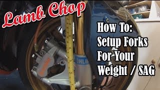 How To  Setup Motorcycle Suspension Fork Preload Adjustment  Sag [upl. by Narod]