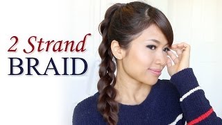 How to 2Strand Braid Ponytail Hair Tutorial  Hairstyles for Long Hair [upl. by Corney]