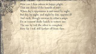 Sonnet 28 How can I then return in happy plight [upl. by Asimaj]