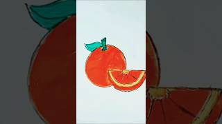 Orange art Very easy drawing llviralvideo art sortvideo drawing easydraw [upl. by Ramsay]