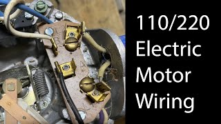 Converting a 220 volt electric motor to 110 volts without a manual [upl. by Kimber538]