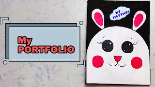 Portfolio Design idea class 10 shorts youtubeshorts portfolio boards2021 [upl. by Leela]