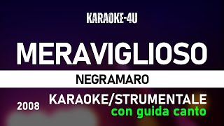 Meraviglioso  Negramaro karaokestrumentaletestolyrics con GUIDA CANTO [upl. by Allcot]