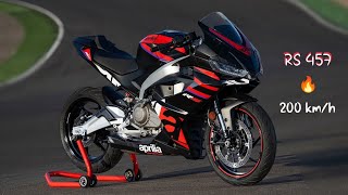 Aprilia RS 457 top speed 200 kmh  colour  features  engine  price apriliars457 rs457 [upl. by Uhp803]