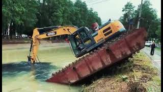 Excavadora anfibia una herramienta poderosa para el dragado de ríos [upl. by Ahtiekal]