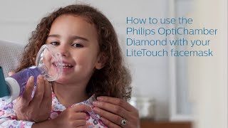 How to use the Philips Respironics OptiChamber Diamond with your LiteTouch facemask [upl. by Notxam]