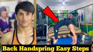 Learn How To Back Handspring Tutorial  Back Handspring In 5 Steps  back handspring step by step [upl. by Pappas]