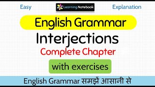 Interjection English Grammar  Interjections in English grammar [upl. by Norahs]