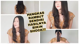 Potong Rambut Sendiri Oval Layer 3 Tingkat Ala Korea [upl. by Delcina]