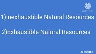 Exhaustible and Inexhaustible Natural Resources [upl. by Morgan]