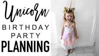 UNICORN PARTY PLANNING  Unicorn Party Decor Haul and Party Bags [upl. by Lawson185]