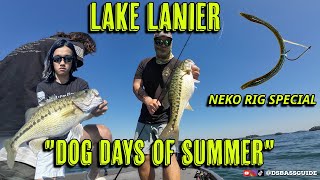 Bass Fishing Lake Lanier in the quotDog Days of Summerquot [upl. by Ahseat257]