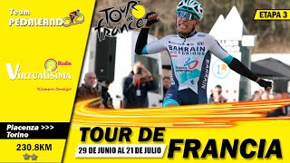 EN VIVO Etapa 3 TOUR DE FRANCIA 2024  BERNAL  CARAPAZ  BUITRAGO  POGACAR tourdefrancia2024 [upl. by Timoteo]