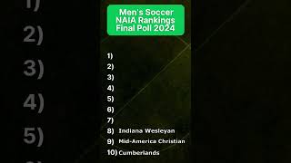 Mens Soccer National Ranking  NAIA  Final Poll 2024 sportstipendium [upl. by Aitnas]