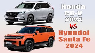 2024 Honda CRV vs 2024 Hyundai Santa Fe  Similarities And Differences [upl. by Leamiba]