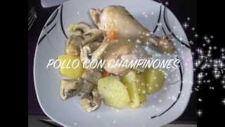 Pollo con champiñones con olla a presion Recetas [upl. by Gent]