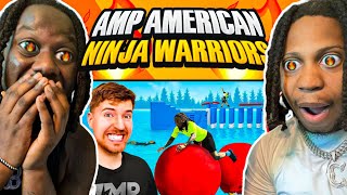 BradampChris React To AMP EXTREME WIPEOUT WITH MRBEAST [upl. by Adnicul146]