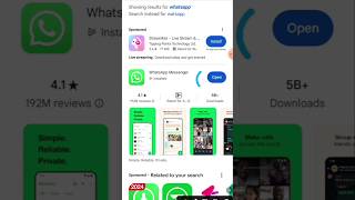 Watsapp app download kaise kare shorts ytshorts watsapp [upl. by Adoc]