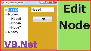 VBNet Tutorial  How to Edit Selected Treeview Node in VBNet [upl. by Enifesoj7]