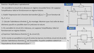 Exercice Amplificateur opérationnel fonction de transfert [upl. by Onil314]