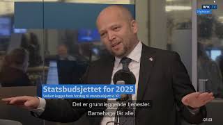 Statsbudsjett 2025 hovedvideo [upl. by Nylikcaj]