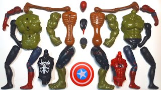 Merakit mainan marvels spiderman VS siren head hulk smash venom carnage avengers superhero toys [upl. by Corette]