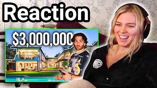 QTCinderella reacts to INSIDE Hasan Piker’s 3000000 House [upl. by Ruperto]