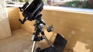 Celestron C8 Schmidt Cassegrain OTA CG5GT mount Canon 7D [upl. by Nerred]