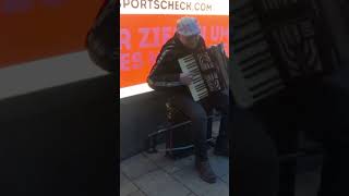 Solo Accordion Music  Street musician accordion player Leipzig Germay shorts [upl. by Minsk]