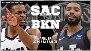 Sacramento Kings vs Brooklyn Nets Full Game Highlights  Apr 7  2024 NBA Season [upl. by Nairdad]