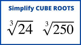 How to Simplify a Cube Root [upl. by Annuahsal]