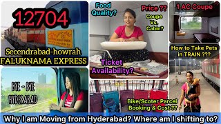 Goodbye Hyderabad😭 12704 SCHwrh Faluknama Express  How to travel with Pet in Train ​Bike Parcel [upl. by Osicnarf874]