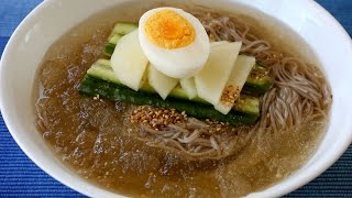 Cold noodle soup Mulnaengmyeon 물냉면 [upl. by Pippy10]