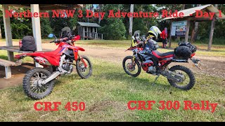 CRF300 and CRF400 Day 1 one of a 3 day ride in Northern NSW [upl. by Annahsit]