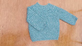 PULL BEBE au Crochet FACILE 36mois Debutantpas à pasPT 1 [upl. by Peers]