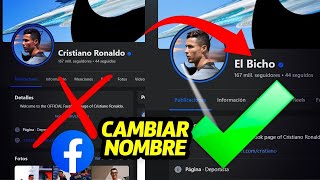 Como Cambiar Mi Nombre en Facebook [upl. by Joline70]